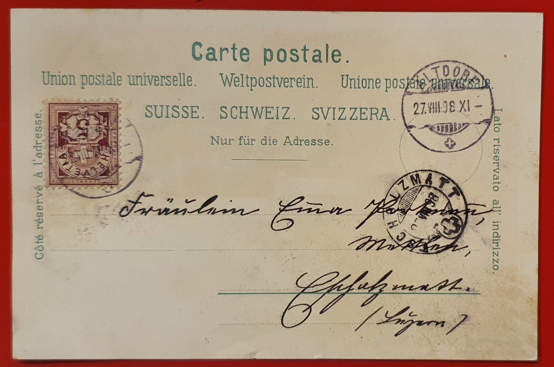 Cartoline postali: Gruss aus Altdorf 1898 – Usato da Kreuzlingen venduto da Rschweiz1 1