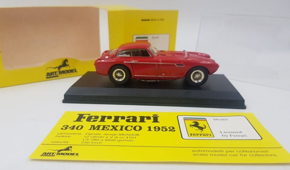 FERRARI 340 MEXICO PROVA 1952 ART MODEL ART037 1:43