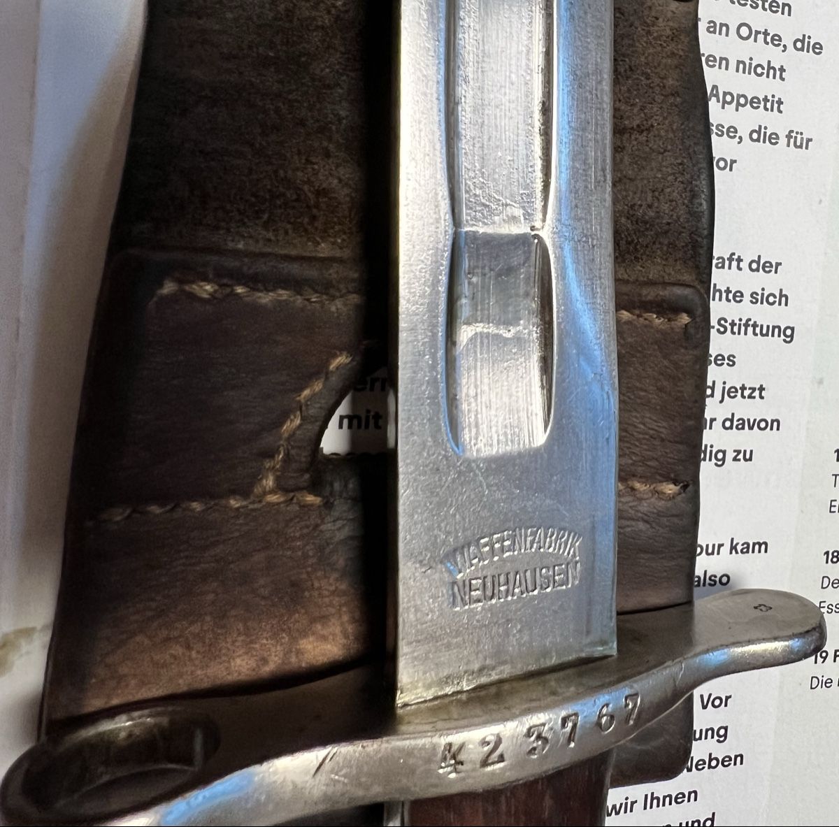 Schweizer Armee Armi bianche: Bajonett CH Armee komplett  – Usato da Sevelen venduto da Ritiplampi 5