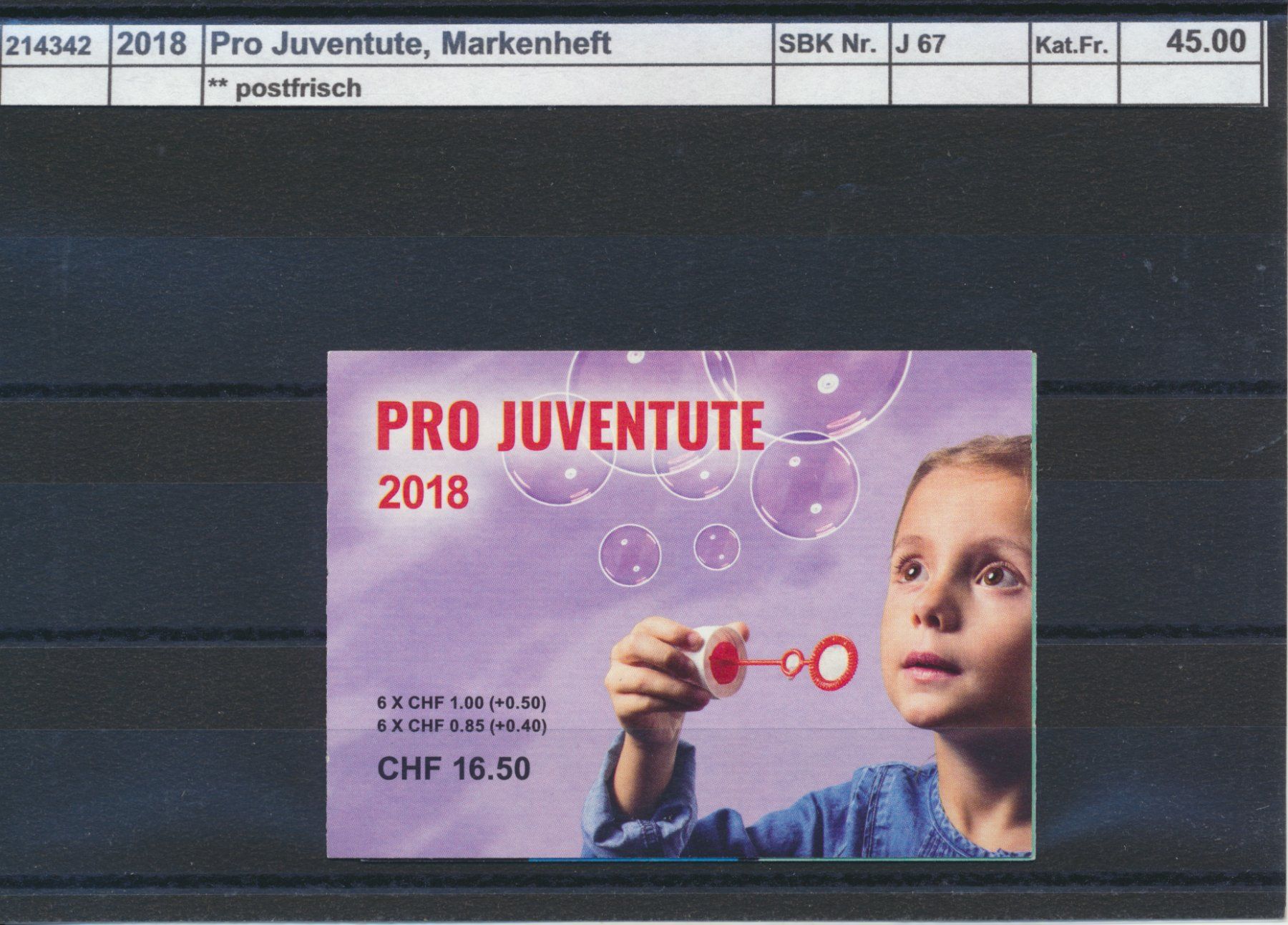 Tutti i francobolli: 2018 Pro Juventute, Markenheftchen, ** postfrisch – Nuovo (secondo la descrizione) da Winterthur venduto da Zupogeru