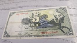 5 Deutsche Mark Banknote 1948 Frankfurt Zustand gebraucht