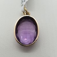 Echt 18K Gold - Amethyst Anhänger
