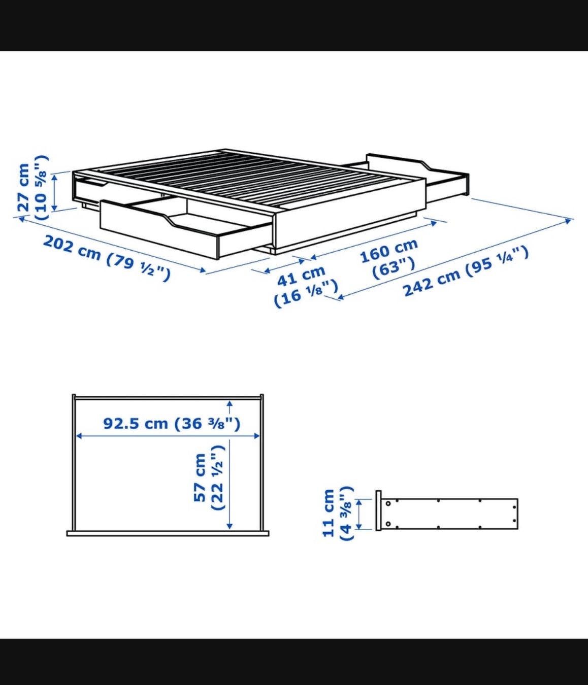 Ikea Letti: Matratze+ Bett 160x200 – Usato da Zürich venduto da adr_6vnq 8