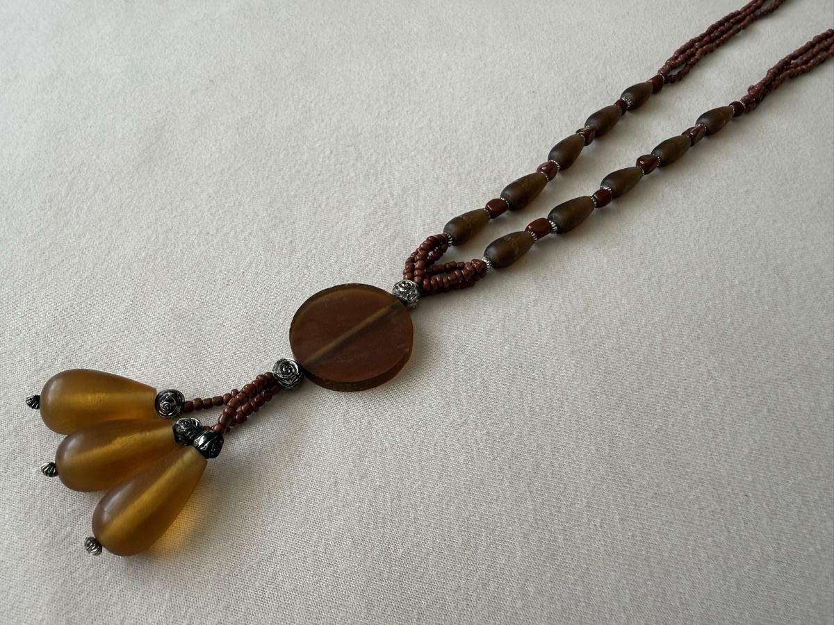 Catenine: Lange Vintage-Kette, braun – Usato da Strengelbach venduto da Chiavara 1