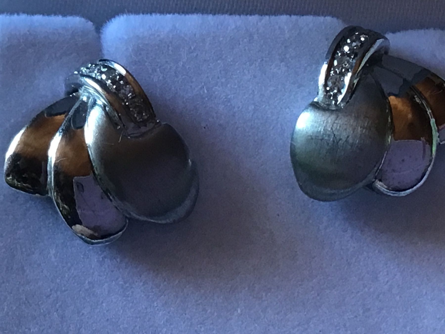 Orecchini pendenti & Orecchini a lobo: Moderne massive Weissgold Ohrstecker – Usato da St. Gallen venduto da Goldlilly 1