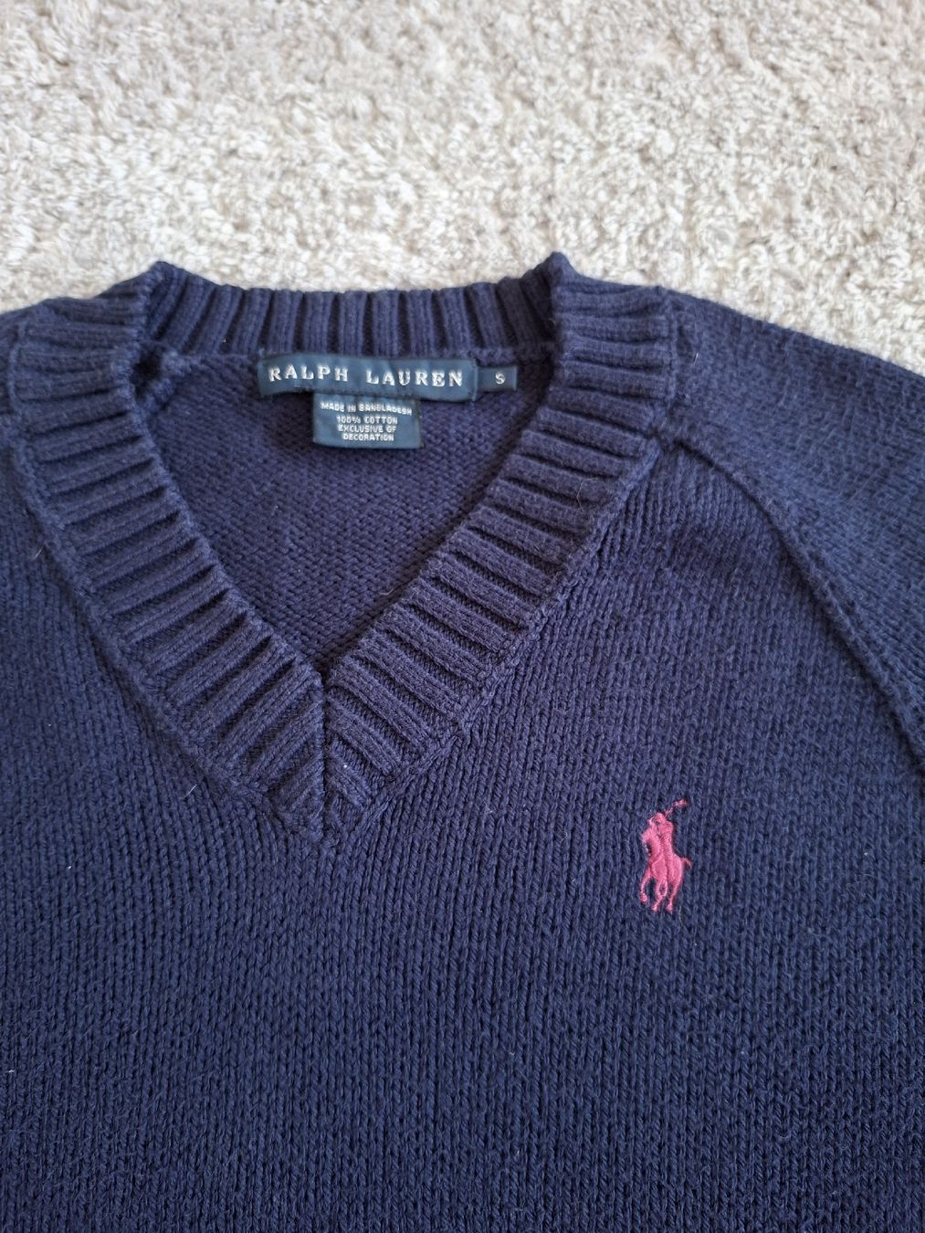 Ralph Lauren Maglioni & Felpe: Pull col V Ralph Lauren bleu marine taille S – Usato da Renens VD venduto da ser_j2fn 3