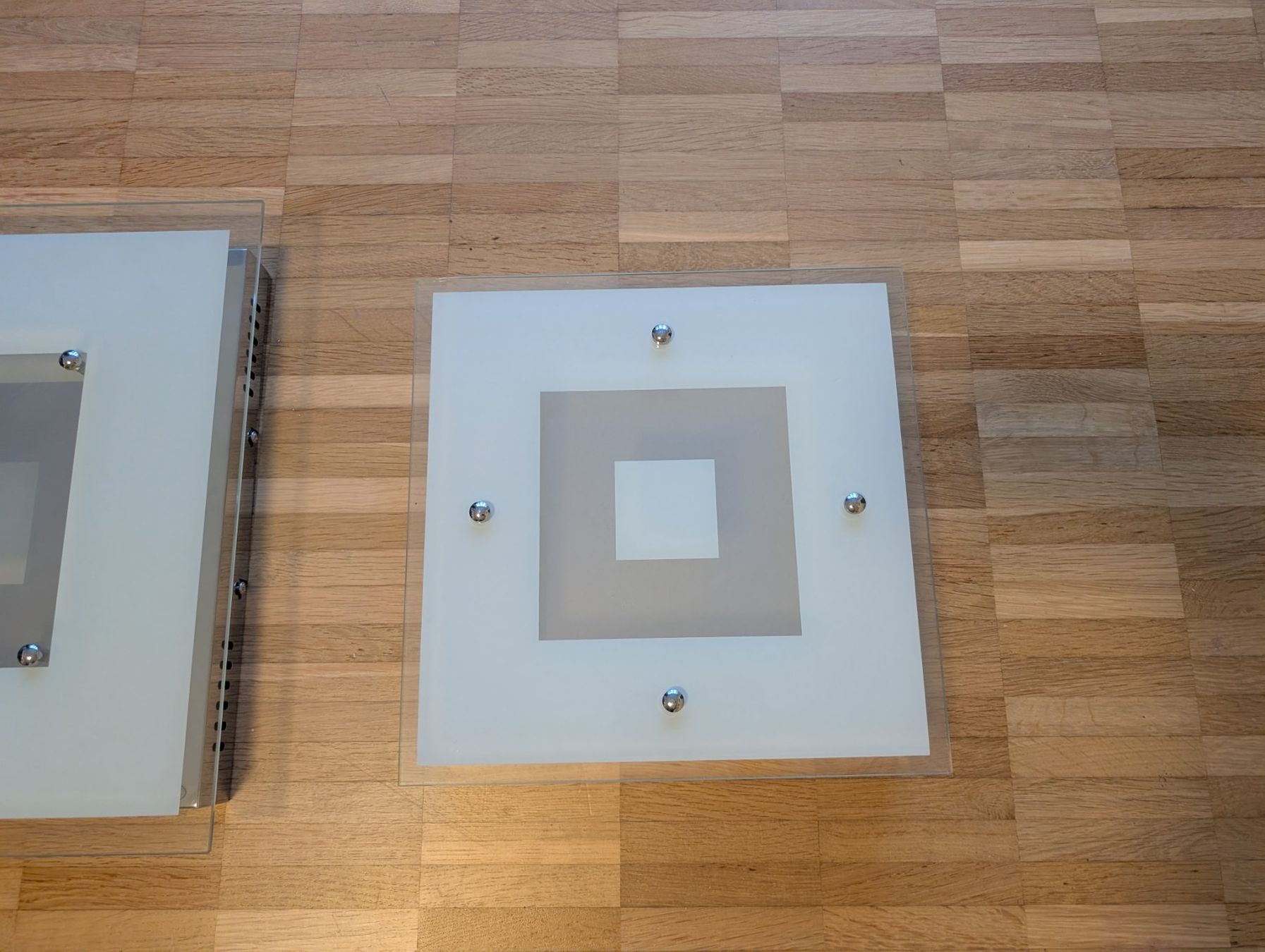 Kronleuchter & Deckenlampen: 2er Set moderne Deckenleuchten Glas/Metall – Gebraucht aus St. Gallen von CN_sg 6