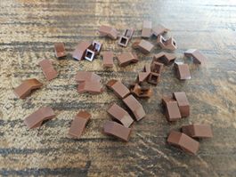 lego 28192 lot de 30 pièces Reddish Brown Slope 45 2 x 1
