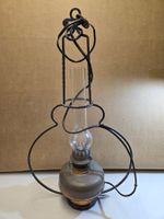 Antike Petroleumlampe, umgebaut, Vintage Deko Lampe Unikat