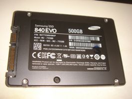 1 stück 500gb ssd. Samsung 840 EVO. Getestet. Siehe Details