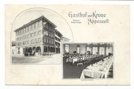 Appenzell (AI) Gasthaus zur Krone - Speise-Tanzsaal - 1908