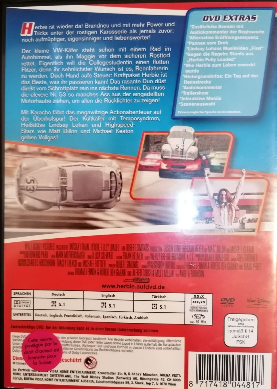 Alle DVDs: Herbie - Fully Loaded - Disney - DVD - Ein toller Käfer – Gebraucht aus Oberurnen von mackrokodile 1