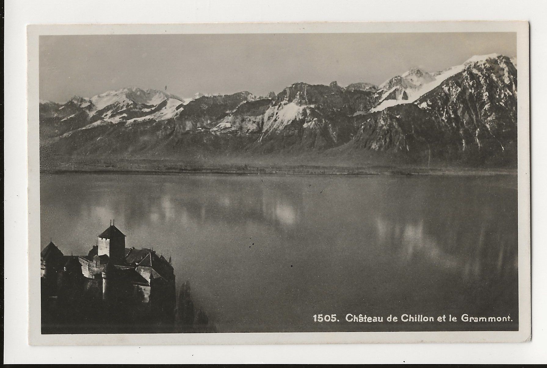 Cartoline postali: AK 1934 Château de Chillon et le Grammont. – Usato da Greifensee venduto da 315WDO