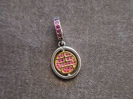 Silber Charm drehbar chinesischer Glücksbrinher  +Garantie