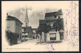 Kerns, Dorfpartie, Blick auf Kirchturm