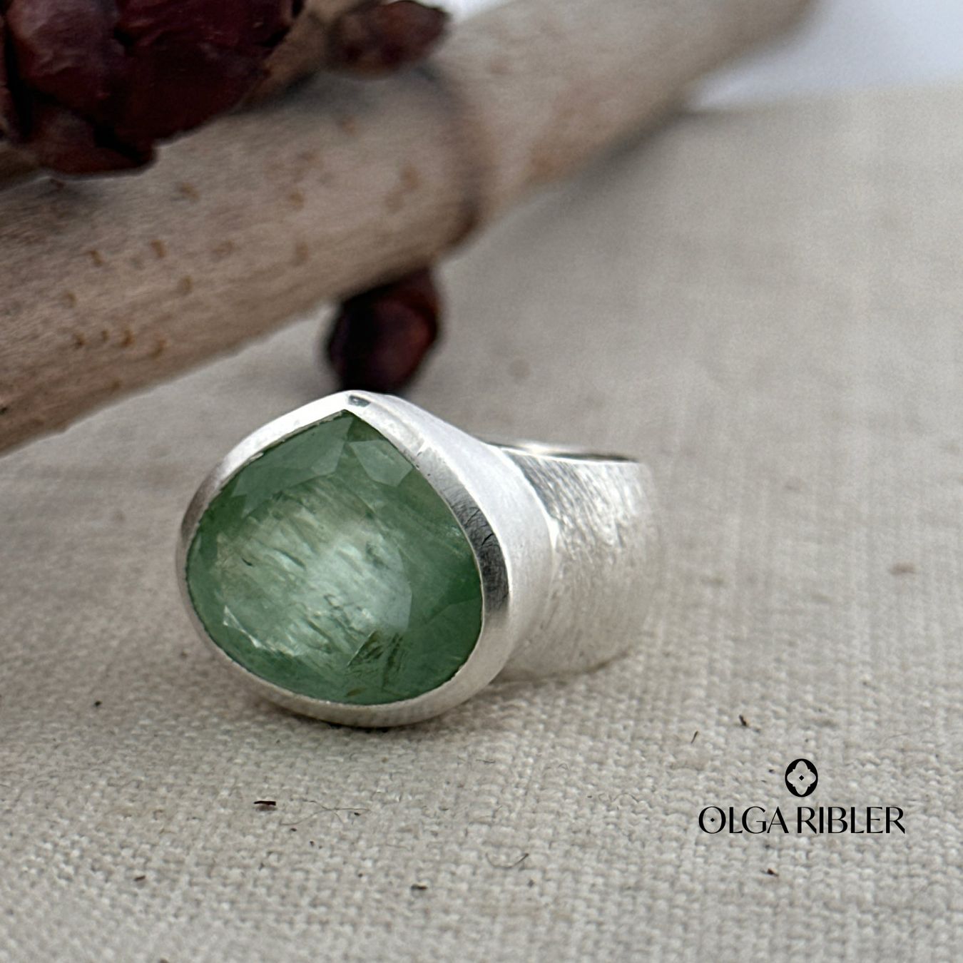 Olga Ribler Anelli: Aquamarine Silberring Grösse 55 – Nuovo (secondo la descrizione) da Luzern venduto da byolgaribleroutlet