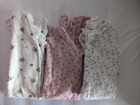 3 Petit Bateau Baby Bodysuits Pyjamas Set Size 86cm 24 Monat
