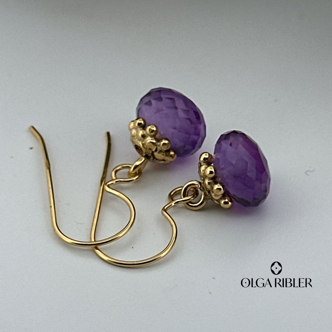 Olga Ribler Orecchini pendenti & Orecchini a lobo: Ohrringe mit Amethyste Silber gelbvergoldet – Nuovo (secondo la descrizione) da Luzern venduto da Schmuckoutlet 5