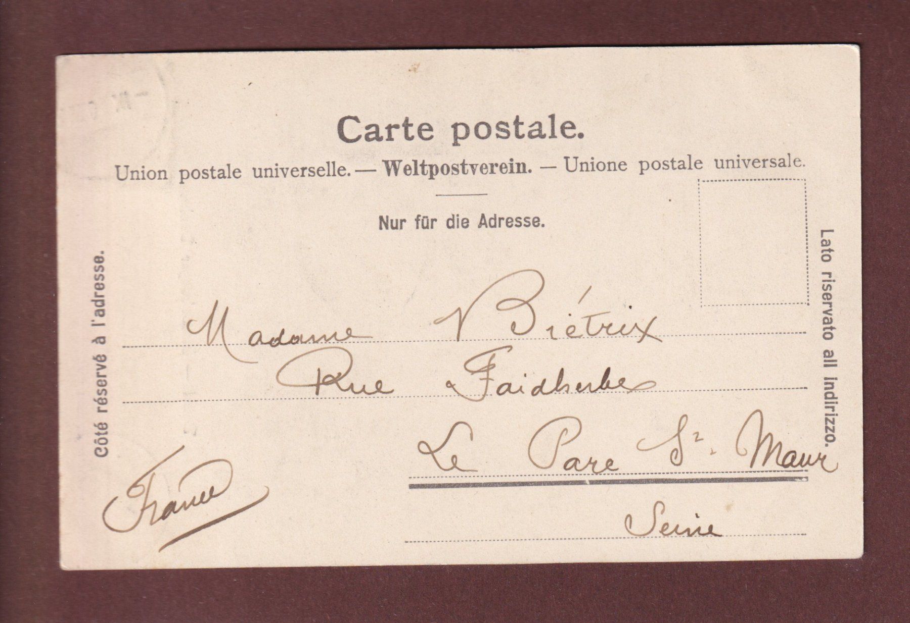 Cartoline postali: BASEL - Strassburger Denkmal - 1903 – Usato da Pully venduto da nicecards-shop 1