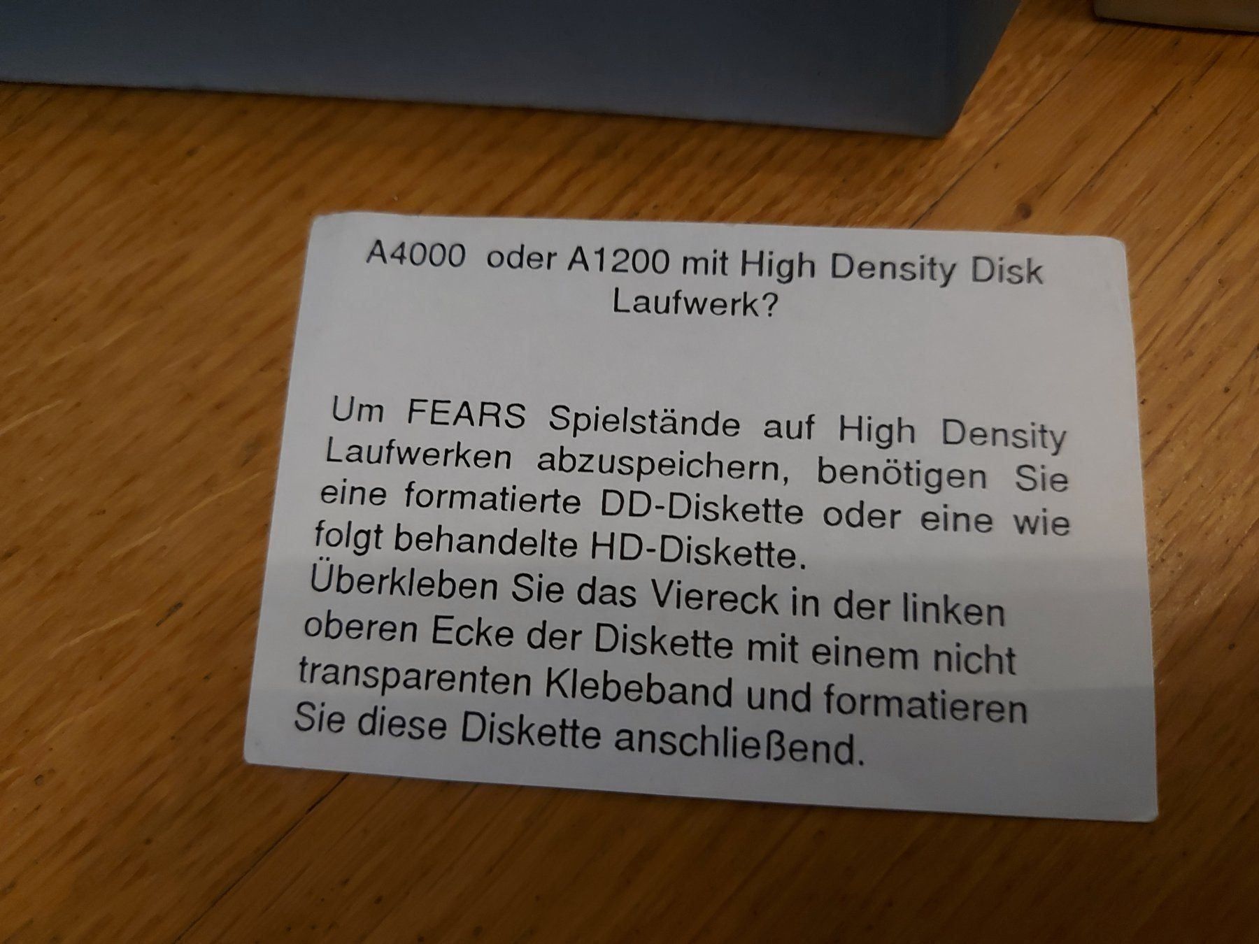Giochi: FEARS Amiga 1200/4000 OVP – Usato da Aarau venduto da Kaesekuchen2000 6