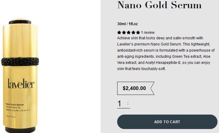 Cream Cura del viso: Lavelier Nano Gold Serum – Usato da Collonges venduto da Allegree 1