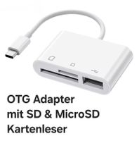 3in1 OTG Adapter mit SD & MicroSD Kartenlesegerät USB-C