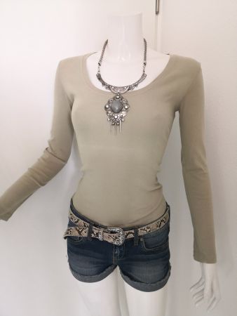 🤩MANGO LANGARM T-SHIRT OLIVGRÜN