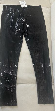 Zara Pailletten Leggings, Grösse L, Neu mit Etikett!