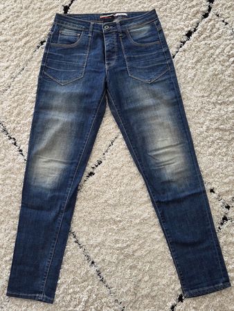 Blaue Damen-Jeans im Skinny-Schnitt