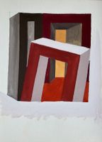 Hans-Peter von Ah, Aquarell, Formen, Bau, Abstrakt, Nachlass