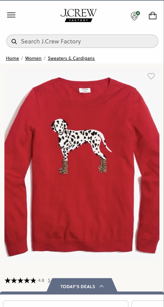 J.Crew Pullover & Sweatshirts: J.CREW RED DALMATIAN SWEATER – Neu (gemäss Beschreibung) aus Genève von yav_9r9f 1