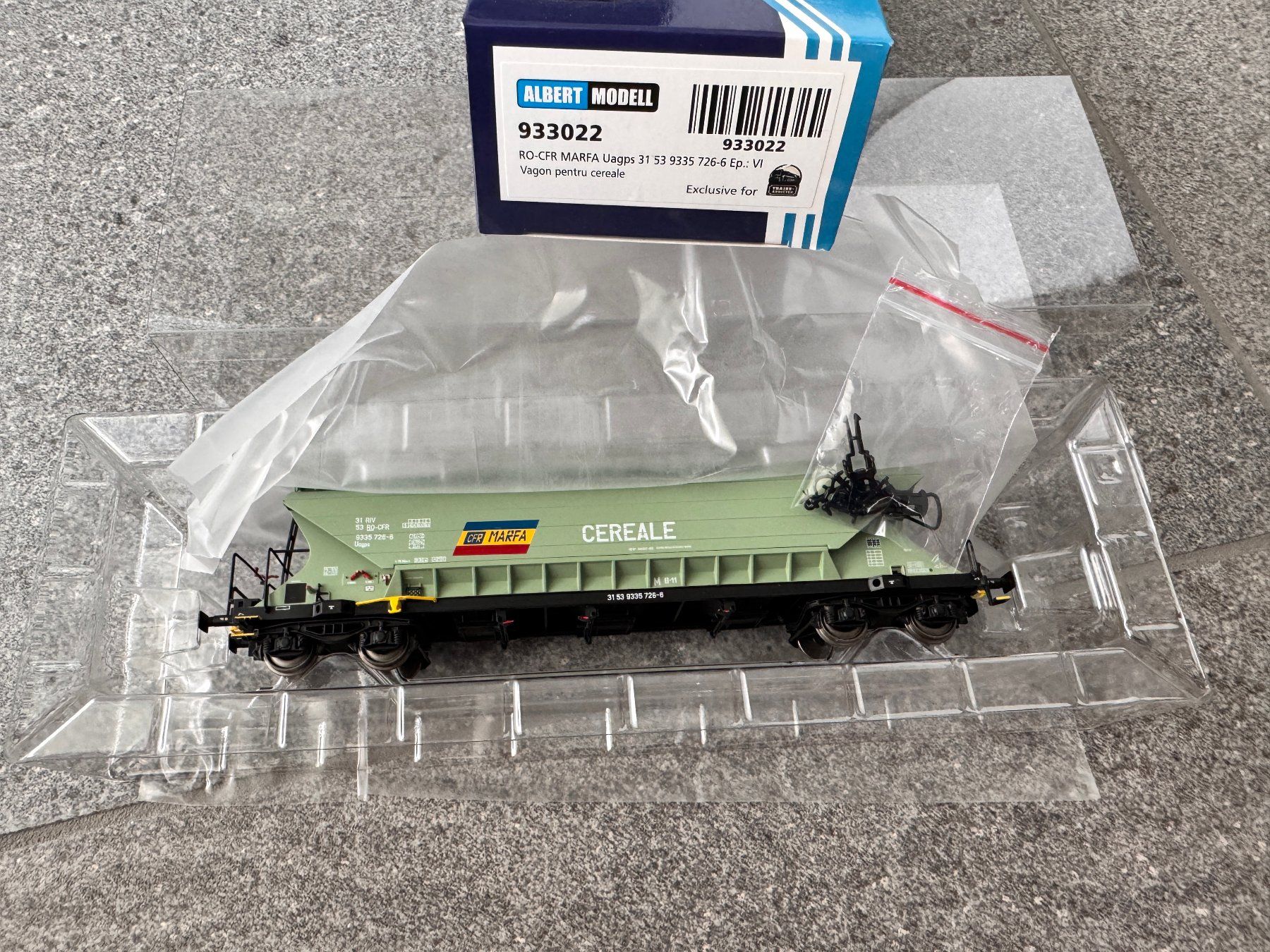 Albert Modell Modellini di ferrovie: Albert-Modell 933022 RO-CFR Uagps Getreidewagen – Usato da Basel venduto da szbdsfrjs 7