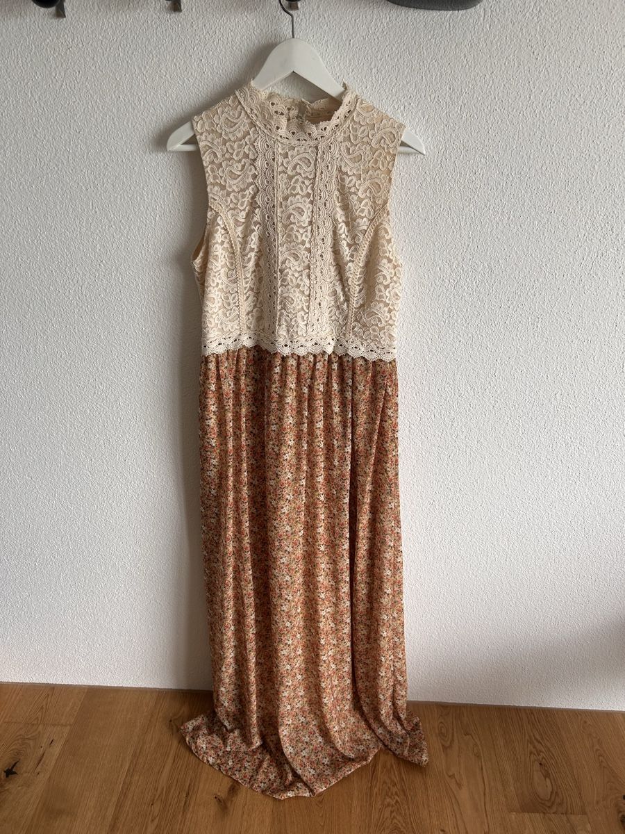 Vestiti: Boho Maxikleid mit Spitze & Blumenmuster - Gr. L – Usato da Luzern venduto da Mgugli