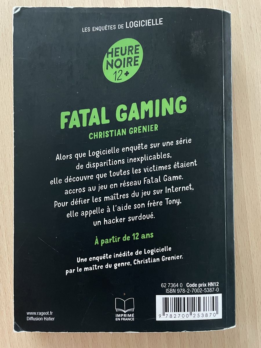 Bücher: Fatal Gaming -Christian Grenier – Gebraucht aus Rechthalten von mau_c8tq 1