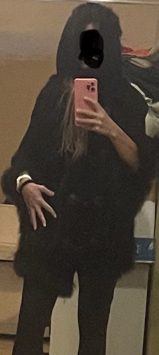 Sonstige Damenmode: Poncho Leonardo Strick Cape Schwarz Gr. S mit Echtpelz – Gebraucht aus Rüschlikon von leo_mwz2 5