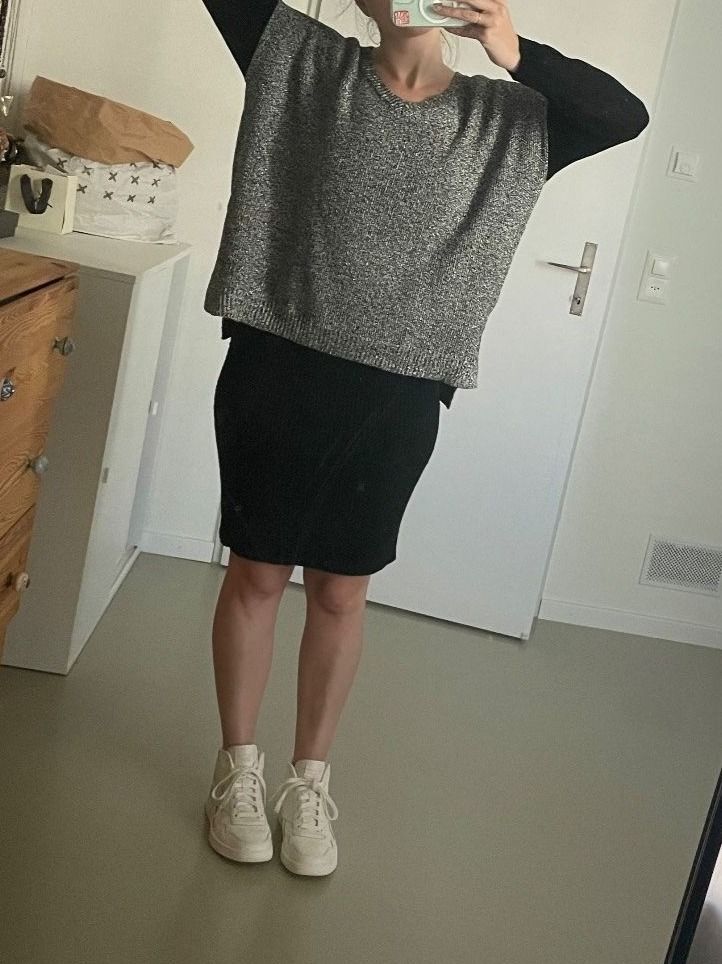 Mango Pulls & Sweat-shirts: Wunderschöner grau/silberner Pullover grobem Strick MANGO L – Neuf (Voir description) à Zürich par AnnaSa 5