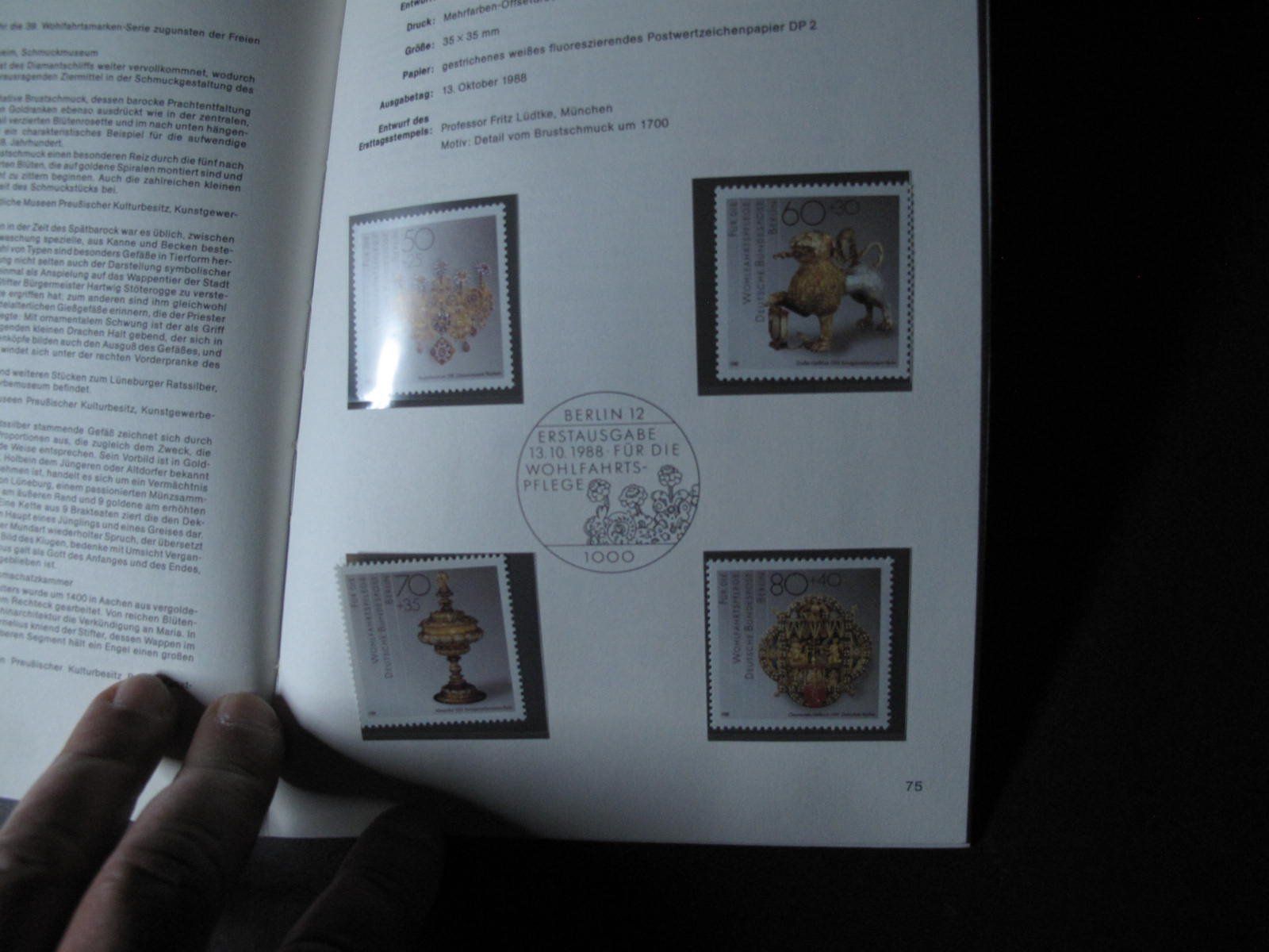 Album: BRD & Berlin 1988 Sonderpostwertzeichen buch ** – Usato da Wil SG venduto da fva01 4