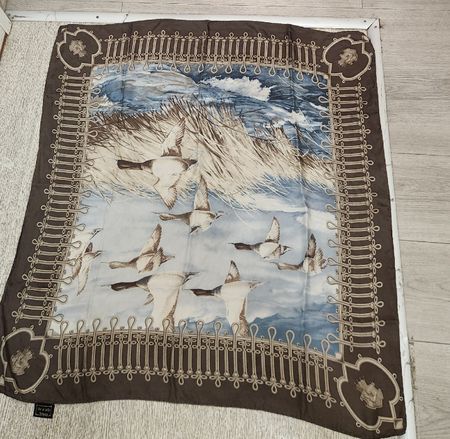 Foulard en soie Art of Silk La Rock D motif canards