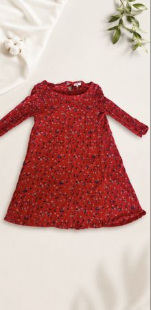 Robe Claudie Pierlot Champêtre, rouge motifs fleurs