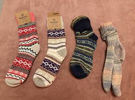 Wollsocken Winter-Sammlung Unisex Gr. 42 