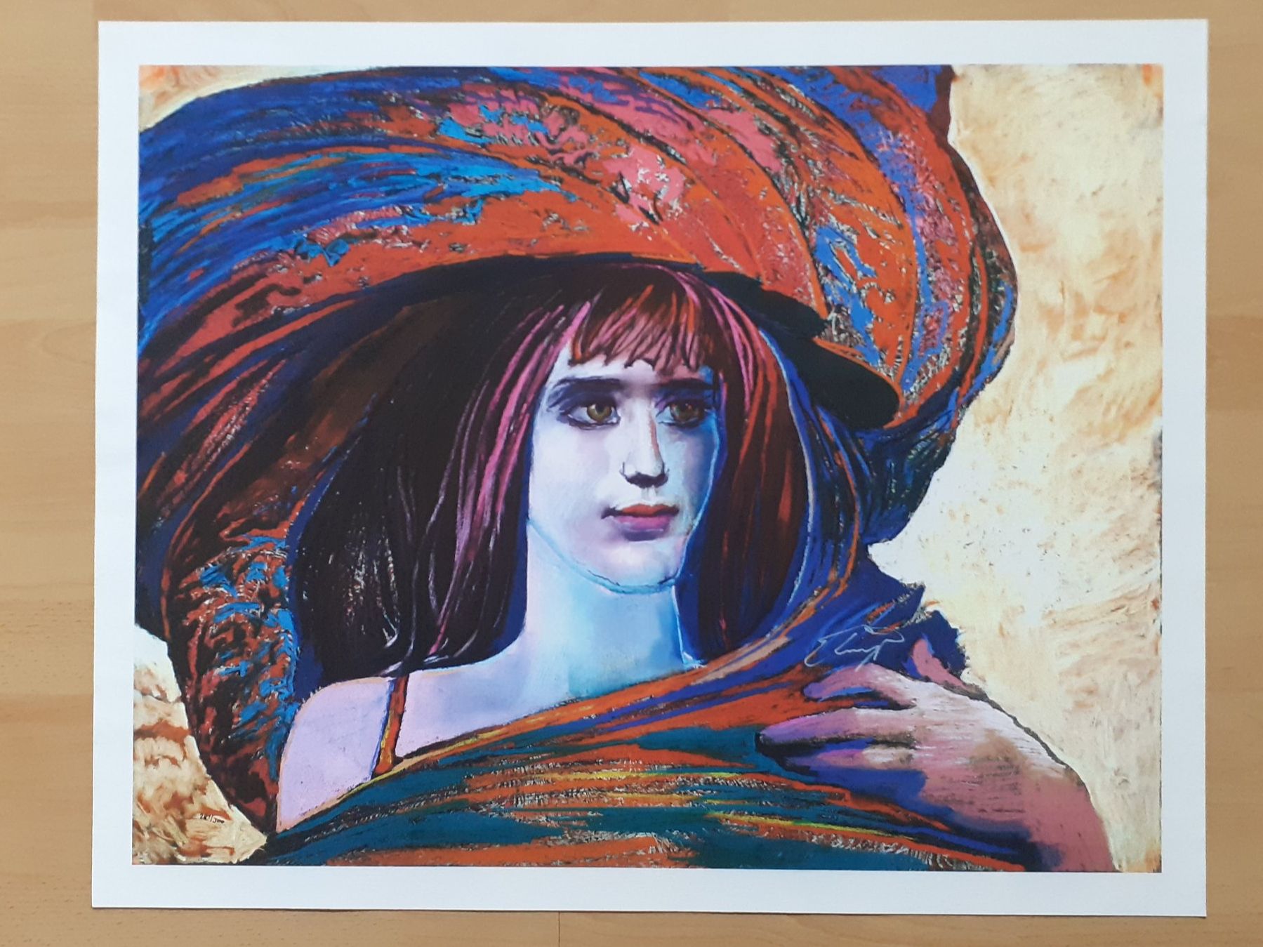Dipinti: Mädchen mit grossem Hut ERNST FUCHS Giclee handsigniert/num – Nuovo (secondo la descrizione) da Basel venduto da Luge 4