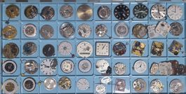 Lot de mouvements de montres divers non testés occasion