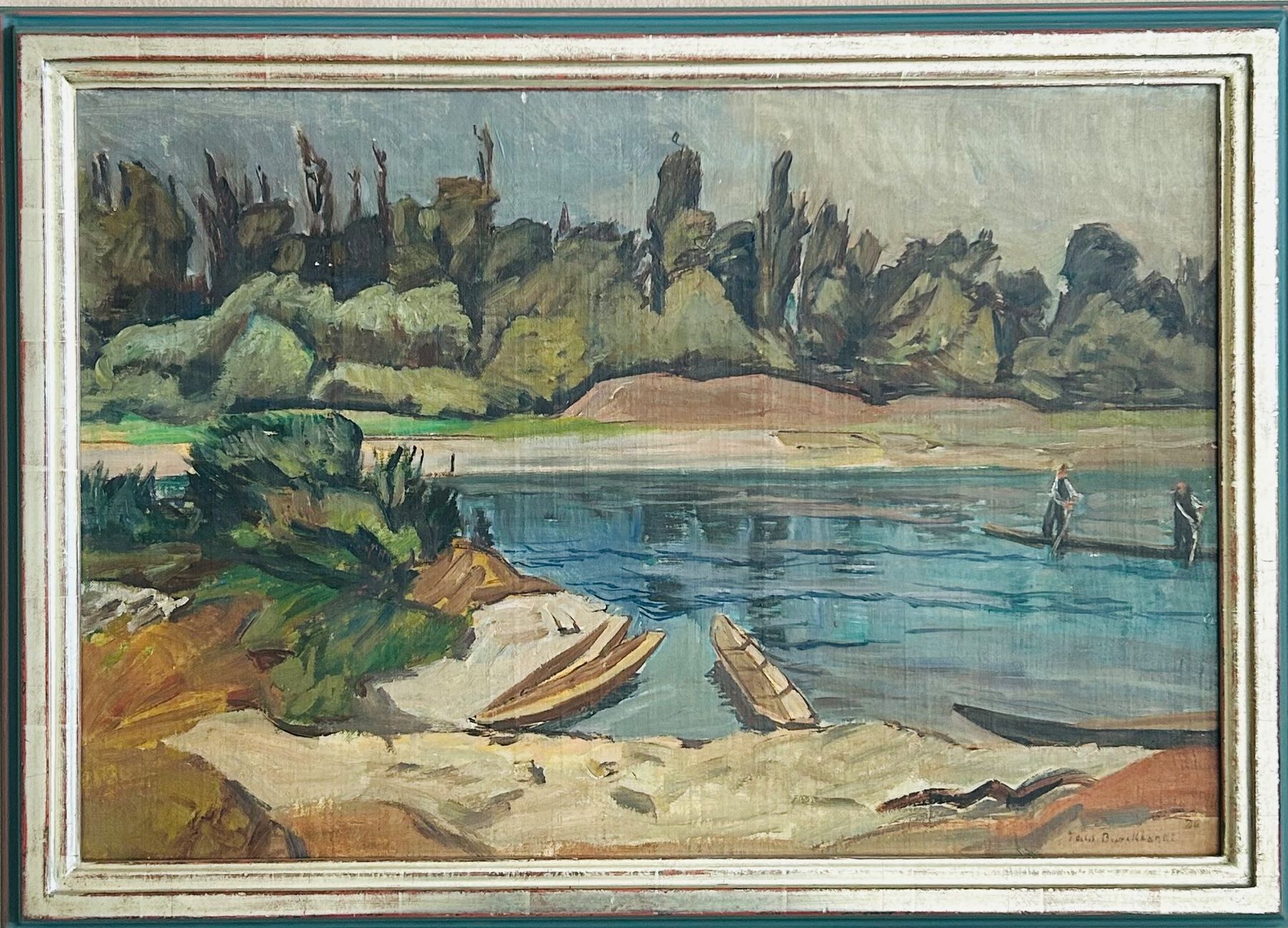 Gemälde: Paul Burckardt Flusslandschaft – Gebraucht aus Turgi von dewi2003