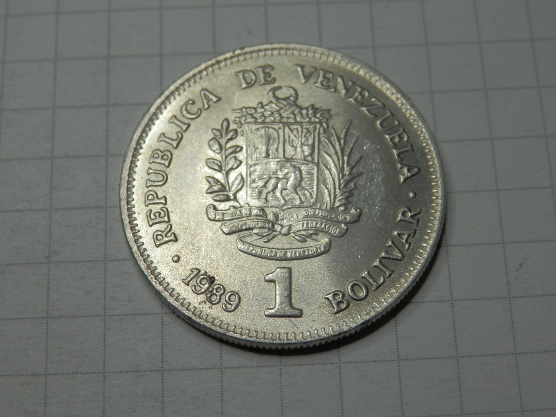 Tutti le monete: Venezuela 1 Bolivar, 1989 – Usato da Weiach venduto da weiach81