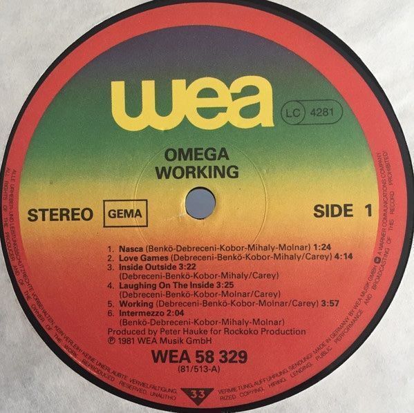 Dischi in vinile: OMEGA/"Working"(1981)/LP inkl. CD-R ! – Usato da Luzern venduto da adonairo 2