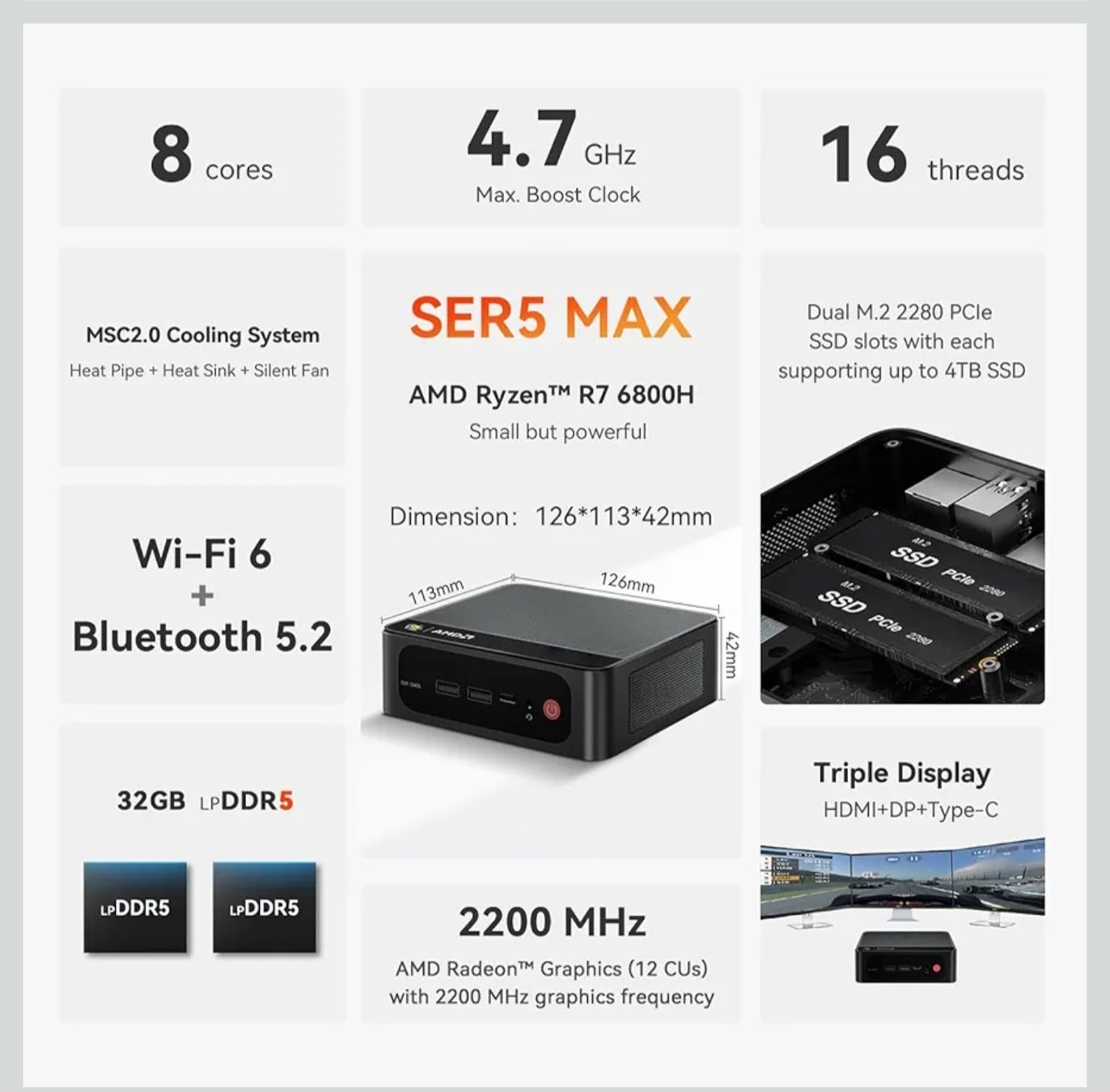 Amd PCs: Beelink Mini Pc 512 GB SSD m2 Mini Büro Pc – Neu (gemäss Beschreibung) aus Turbenthal von baumstammrocker 1