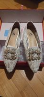 Ballerinas 41 Weiss Strass OVP Designer