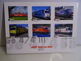 Postkarte "Rhätische Bahn Ge 4/4III 641,643,644,647,648,649"