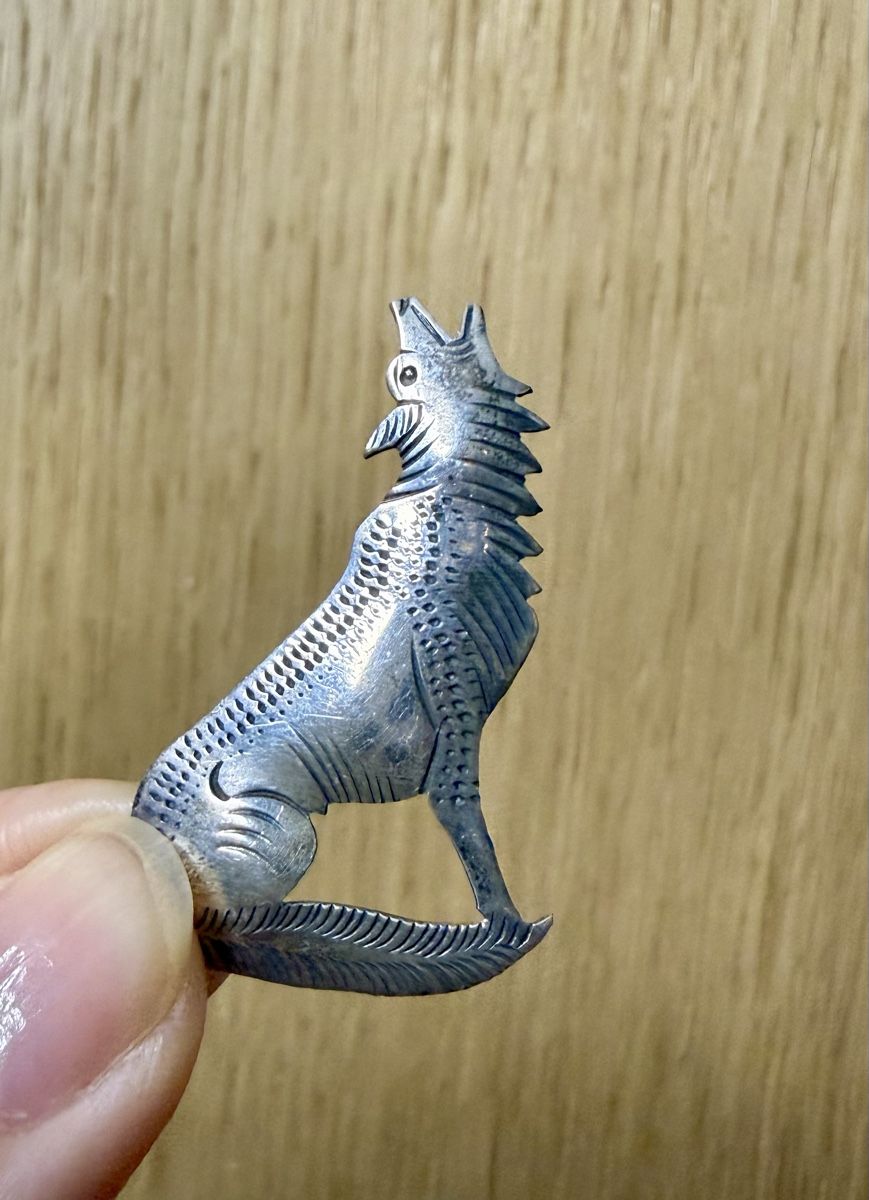 Spille & Fermagli: Antike Wolf Brosche Silber – Usato da Bottmingen venduto da Itsclaire 1