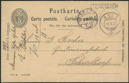 ZH Steinenbach - Stabstempel - Wila - Karte -> Fehraltorf ZH